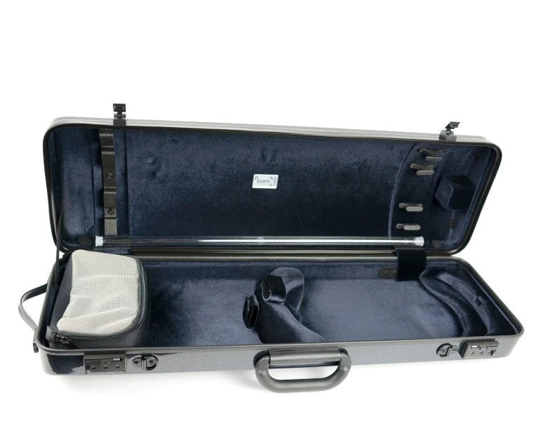 BAM Hightech Oblong Violin Case - without pocket - Open