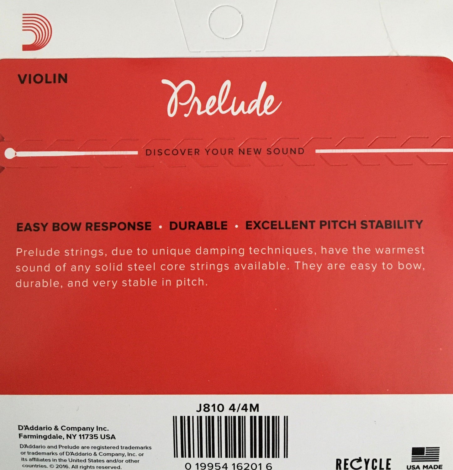 D'Addario Prelude Violin Strings, Medium Strings, Bows & More