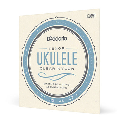 D'Addario tenor ukulele string set packaging on a white background