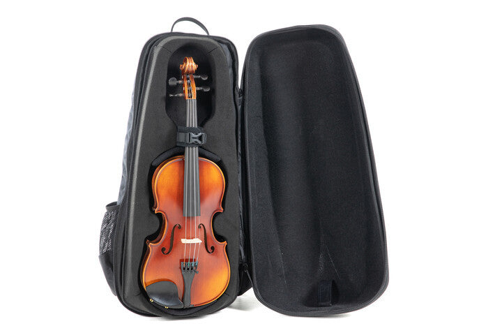 GEWA "Space Bag" Violin Case, 4/4-3/4 - showing the main compartment with the violin inside.
