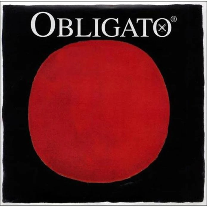 Red circular object on a black background with 'Obligato' branding.