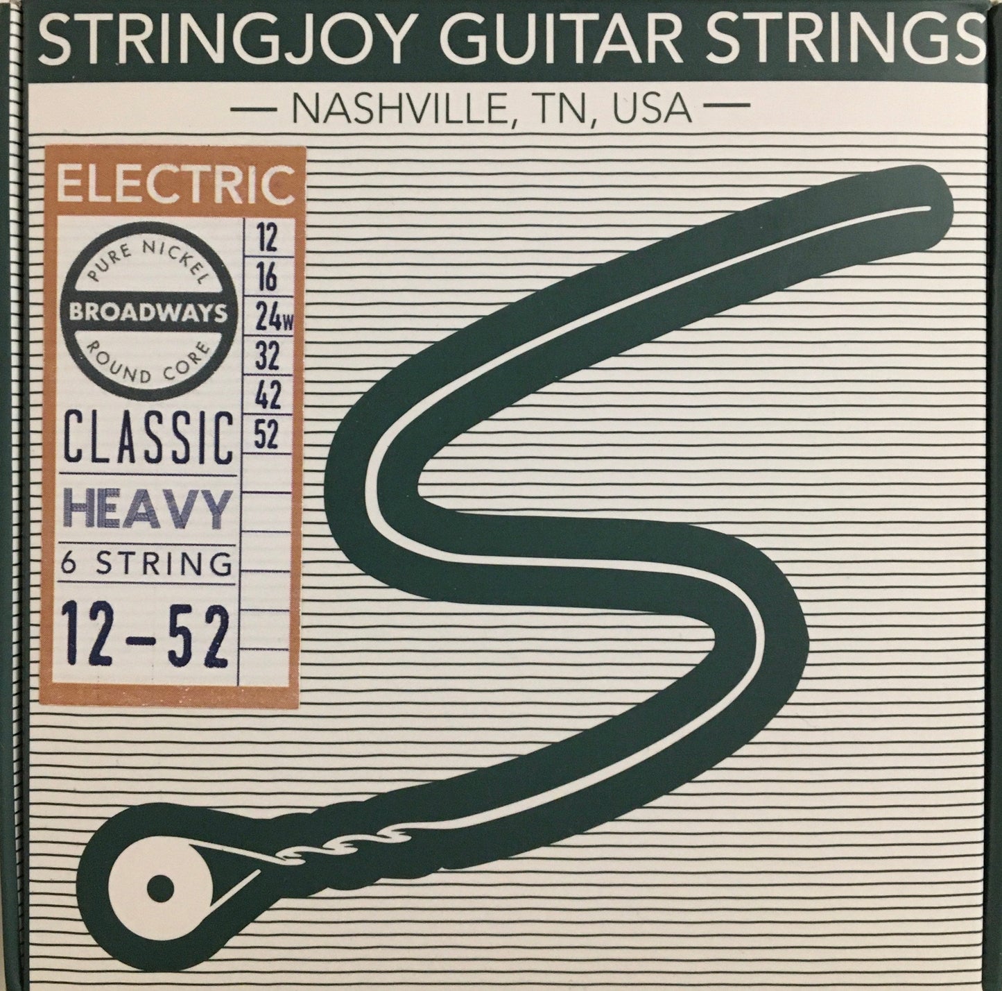 StringJoy Broadways Pure Nickel Electric Guitar Strings Strings, Bows & More
