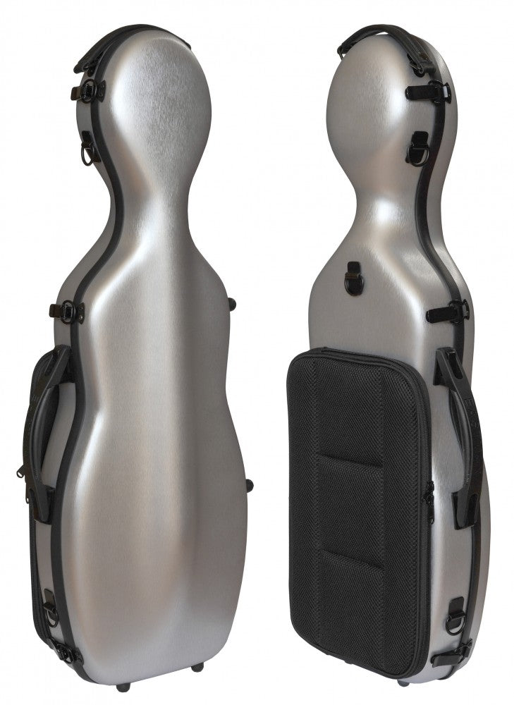 Eastman "Cello Style" Polycarbonate Violin Case - silver