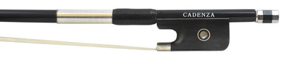 Viola bow with black and silver ferrule labeled 'Cadenza' on a white background