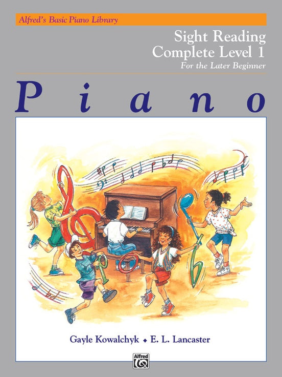 Alfred's Basic Piano Library: Sight Reading Book Complete Level 1 (1A/1B) Strings, Bows & More