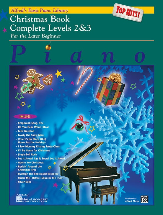 Alfred's Basic Piano Library: Top Hits! Christmas Book Complete 2 & 3 Strings, Bows & More