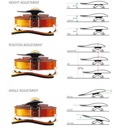 'Augustin' 3D Adjustable Violin Chinrest, 4/4 Strings, Bows & More