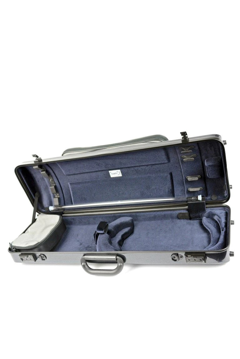 BAM Hightech Oblong Violin Case - with pocket Strings, Bows & More