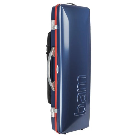 BAM Graffiti Oblong Violin Case - blue with red accent