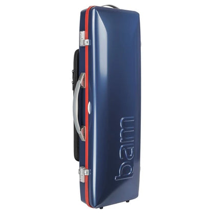 BAM Graffiti Oblong Violin Case - blue with red accent