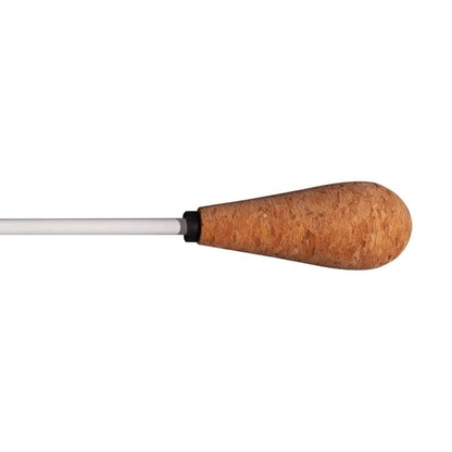 White Lacquer Conductor Baton with Cork Pear, 12"