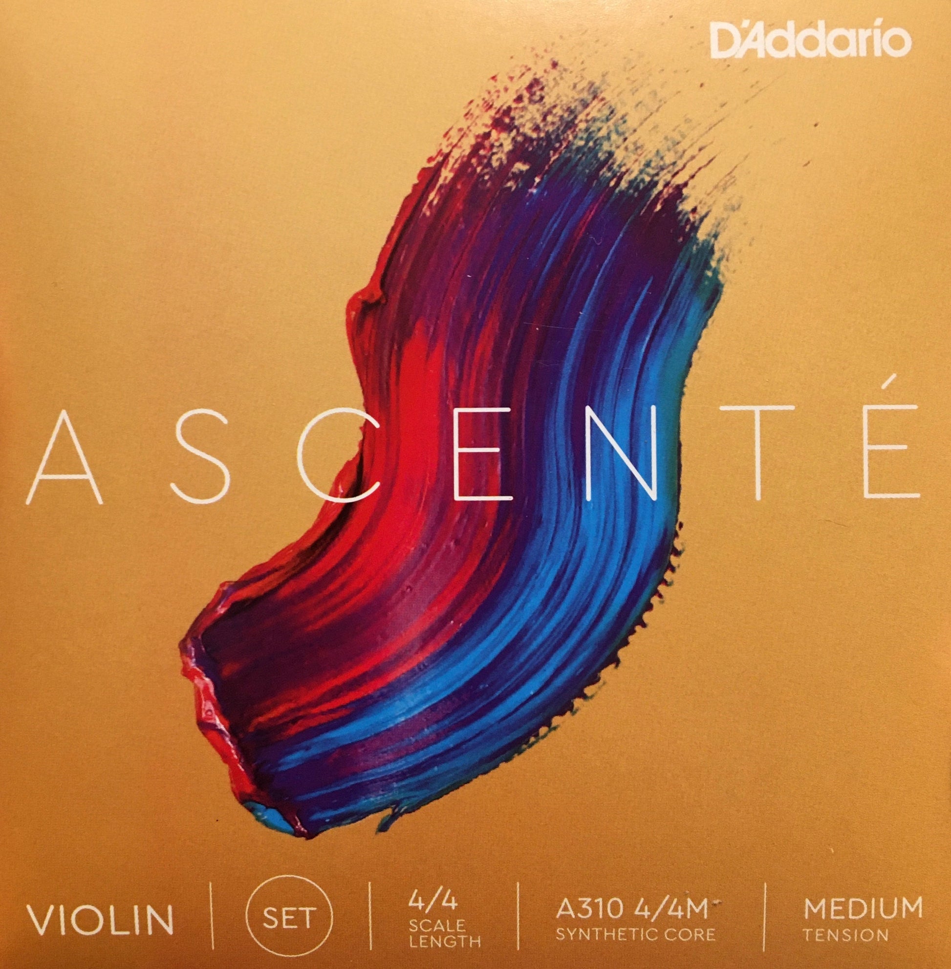 D'Addario Ascente Violin String Set, Medium Gauge Strings, Bows & More