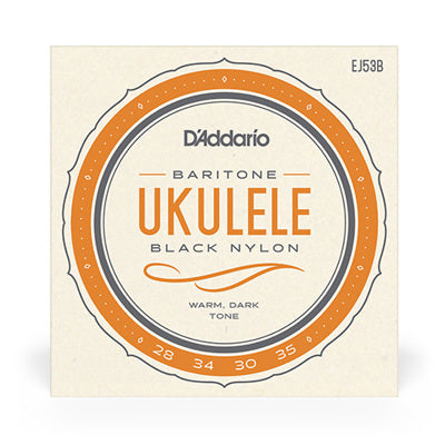 D'Addario baritone ukulele string set packaging on a white background