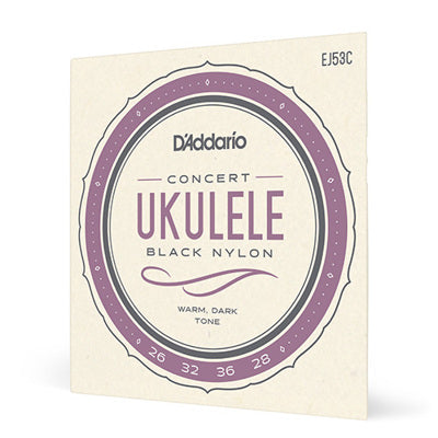 D'Addario concert ukulele string set packaging on a white background