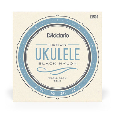 D'Addario tenor ukulele string set packaging on a white background