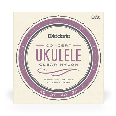 D'Addario concert ukulele string set packaging on a white background