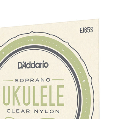 D'Addario soprano ukulele string set packaging on a white background