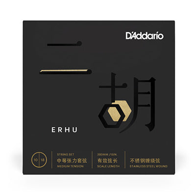 D'Addario ERHU string set packaging on a white background