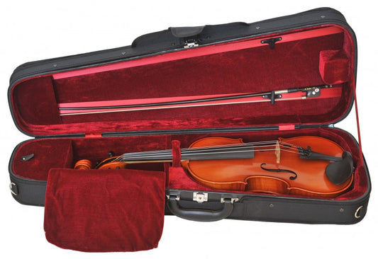 Eastman Viola & K. Holtz Fiberglass Viola Bow in a dart-shape case