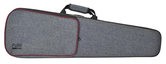 Grey 4/4 dart shape violin case - front view