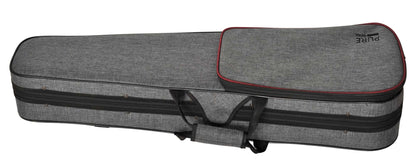 Grey 4/4 dart shape violin case - angle view