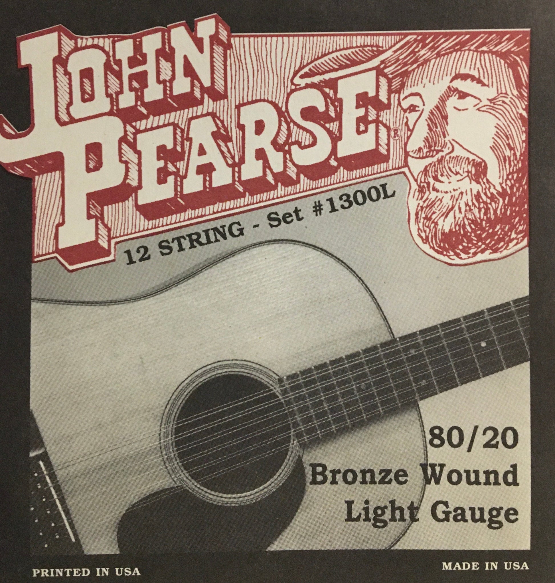 John Pearse 1300L 12-String 80/20 Bronze Wound Acoustic Guitar Set Strings, Bows & More