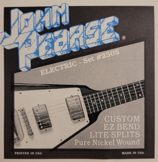 John Pearse 2505 Custom EZ Bend Lite Splits Electric Guitar String Set Strings, Bows & More