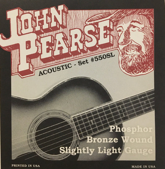 John Pearse 550SL Phosphor Bronze Wound Acoustic Guitar String Set Strings, Bows & More