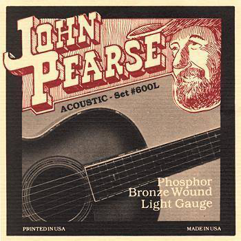 John Pearse 600L Phosphor Bronze Wound Acoustic Guitar String Set Strings, Bows & More