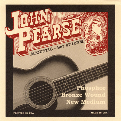 John Pearse 710NM Phosphor Bronze Wound Acoustic Guitar 6 String Set Strings, Bows & More
