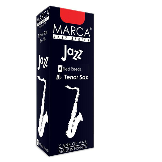 Marca JAZZ Filed Tenor Saxophone Reeds - Box of 5 Strings, Bows & More