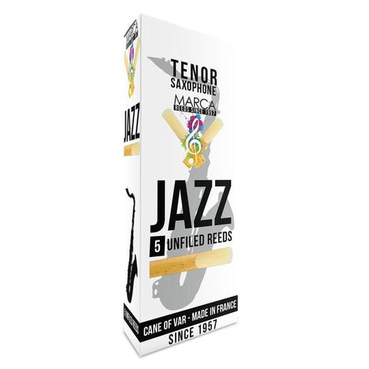 Marca JAZZ Unfiled Tenor Saxophone Reeds - Box of 5 Strings, Bows & More
