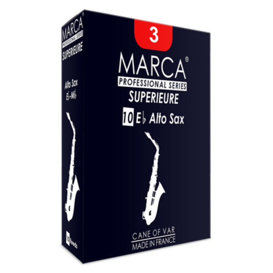 Marca Superieure Alto Saxophone Reeds - Box of 10 Strings, Bows & More