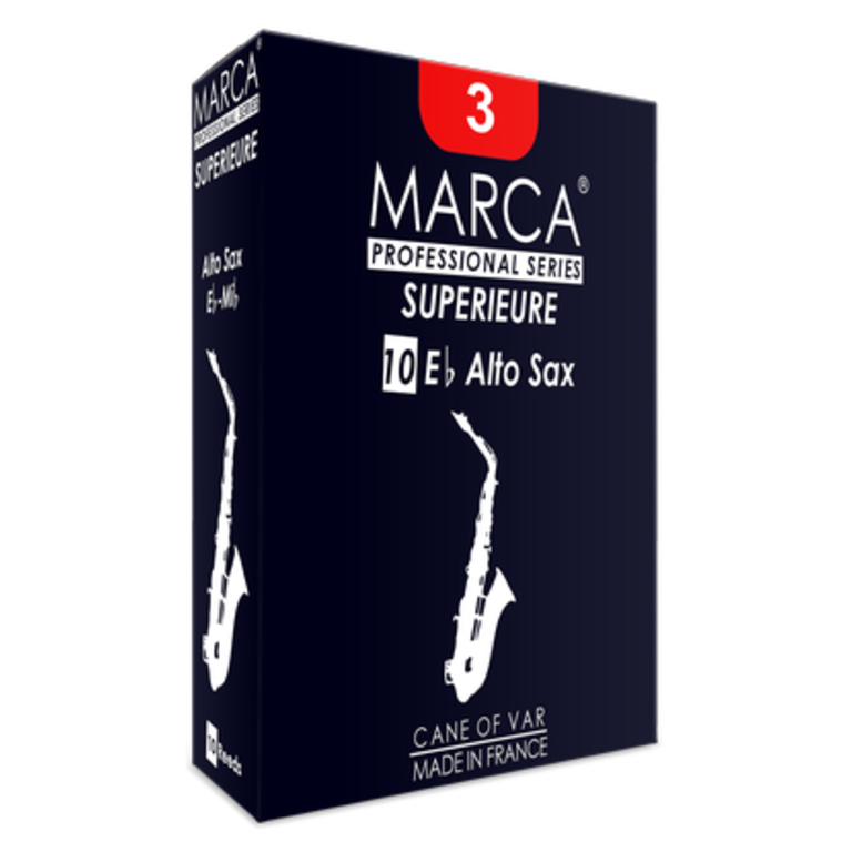 Marca Superieure Alto Saxophone Reeds - Box of 10 Strings, Bows & More