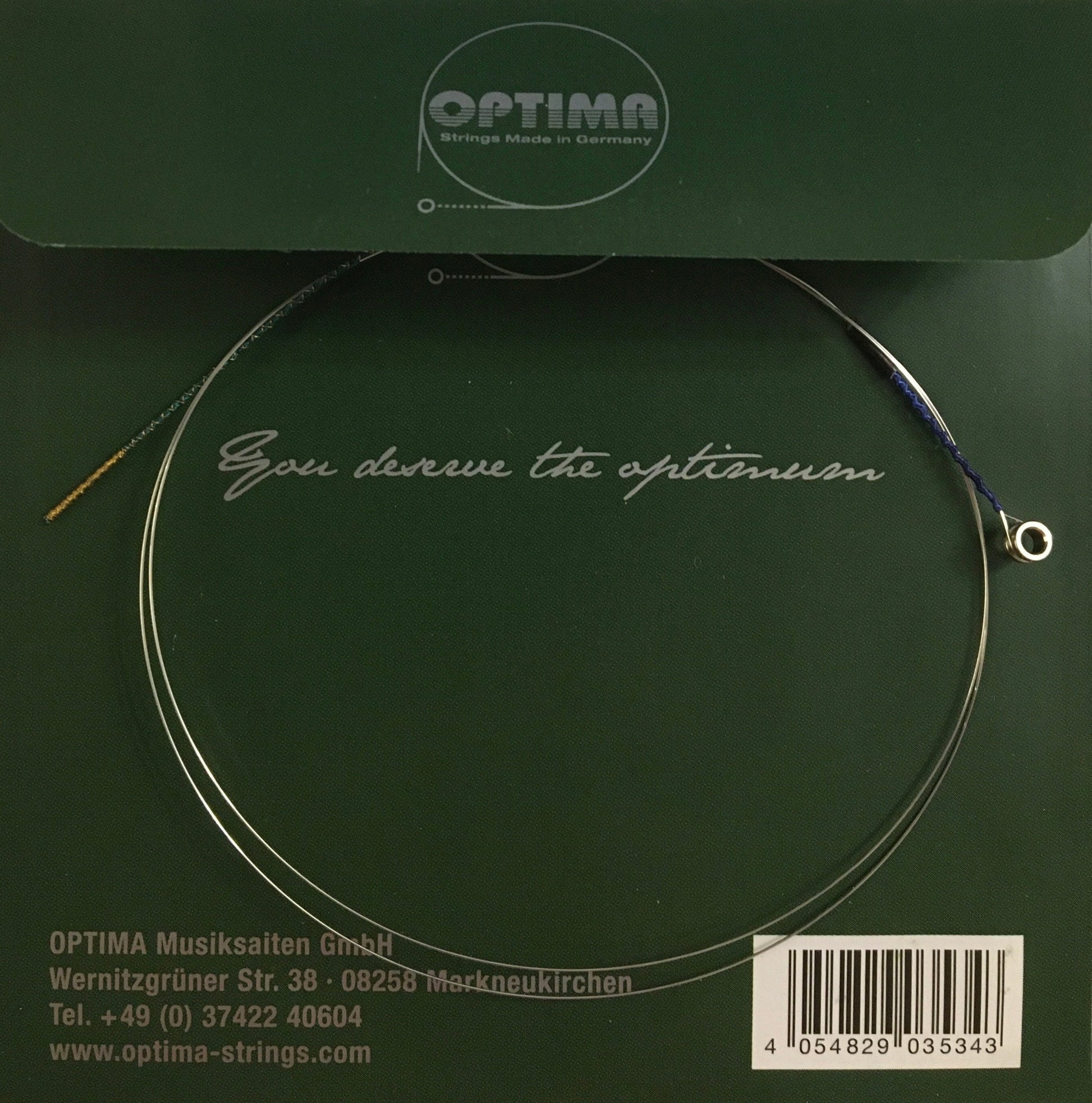 OPTIMA Goldbrokat Premium Steel Violin E string - 4/4 Strings, Bows & More