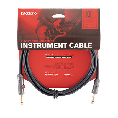 D'Addario instrument cable packaging with red and black design