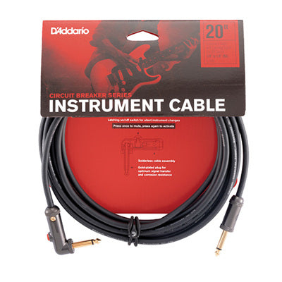 D'Addario instrument cable with packaging on a white background