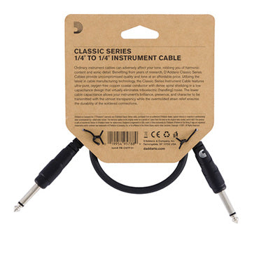 Instrument cable with packaging on a white background