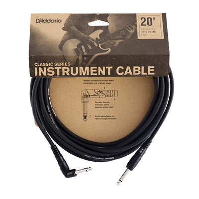D'Addario instrument 20' cable packaging with cable displayed