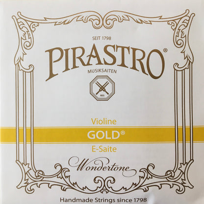 Pirastro Tonica Gold-E Violin String Set - 4/4 Strings, Bows & More