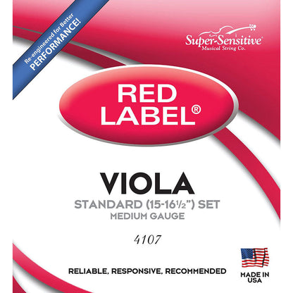 Red Label Super-Sensitive Viola String Set Strings, Bows & More
