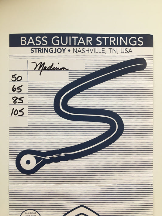 StringJoy Bass Guitar String Set, Medium Strings, Bows & More