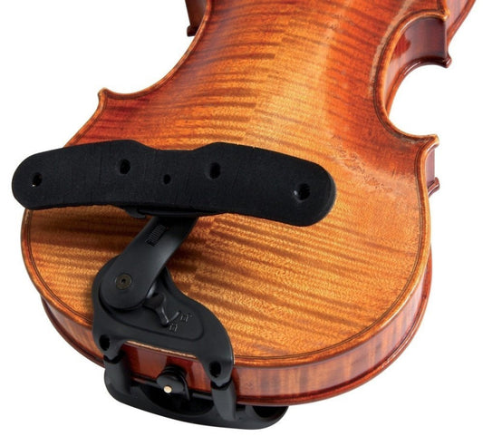 Wittner Isny Violin Shoulder Rest, 4/4-3/4, attached to the violin