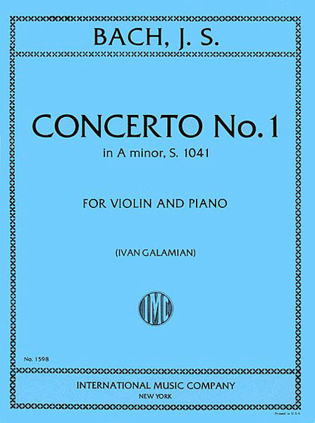 Bach: Concerto No.1 in A minor for Violin and Orchestra, edited by Ivan Galamian