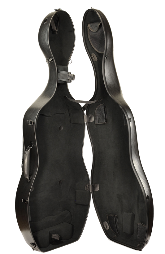 Primo 6360 Polycarbonate Cello Case with Wheels - Woven Black