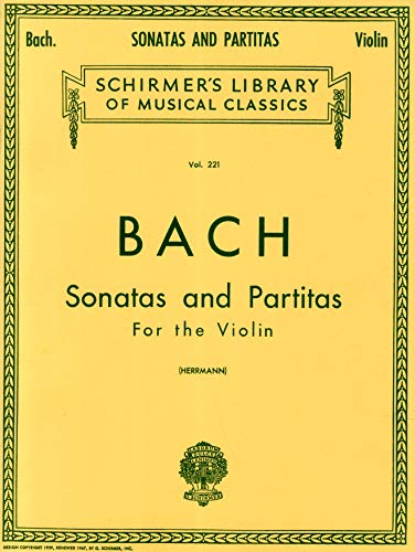 Schirmer's Library: BACH, J. S. - 6 Sonatas & Partitas for Violin Solo