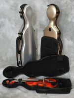 Eastman "Cello Style" Polycarbonate Violin Case - black, champagne (gold), silver